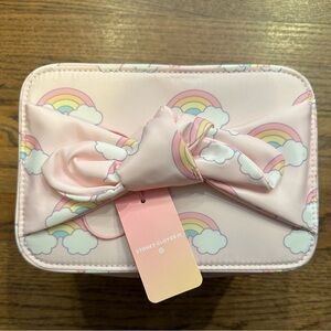 Stoney Clover Lane x Target Collaboration TRAIN CASE pink w RAINBOW print
